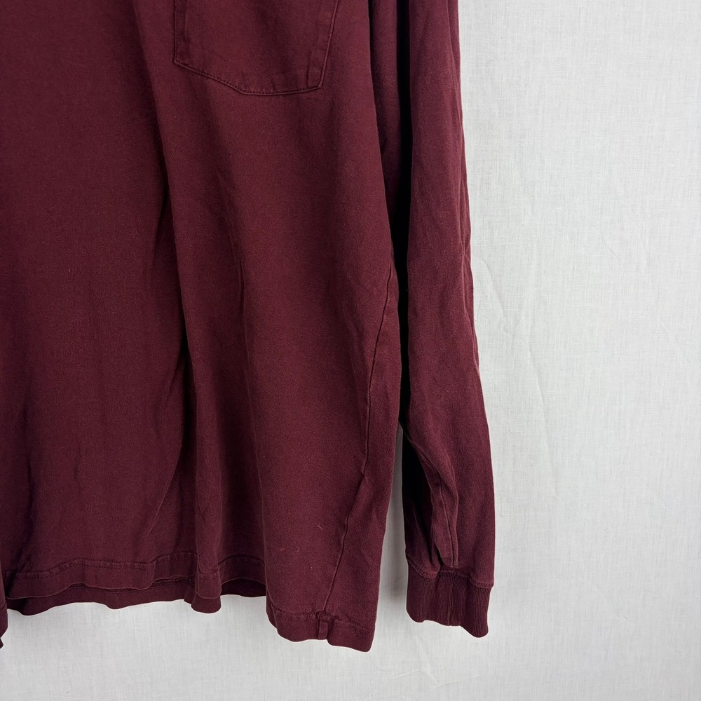 Carhartt Mens K126 PRT Long Sleeve Pocket T-Shirt Burgundy Maroon Original Fit M - Picture 9 of 13